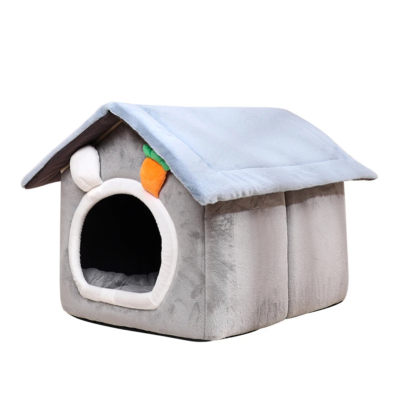 Foldable Dog House Indoor Warm Sofa Kennel Bed Mat for Small Medium Large Dogs Cats Warm Puppy Cave Cat Nest Winter Pet Products