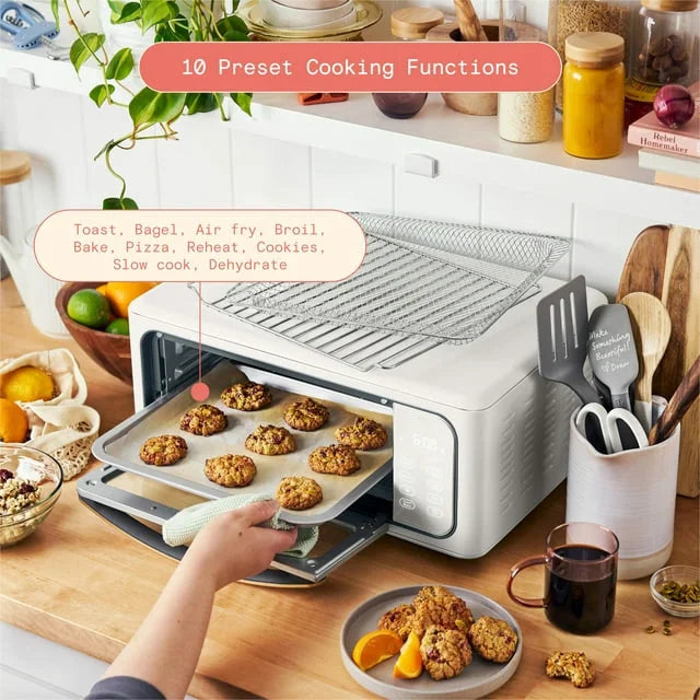 Infrared Air Fry Toaster Oven, 9-Slice, 1800 W, White Icing by Drew Barrymore