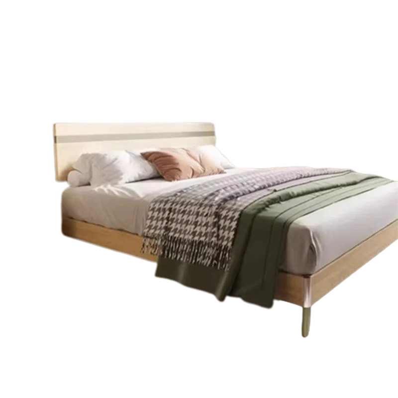 Wood Queen Frames Bed Low Cost Master Human Headboards Bed Bedroom Bedframe Design Muebles Para Dormitorio Nordic Furniture