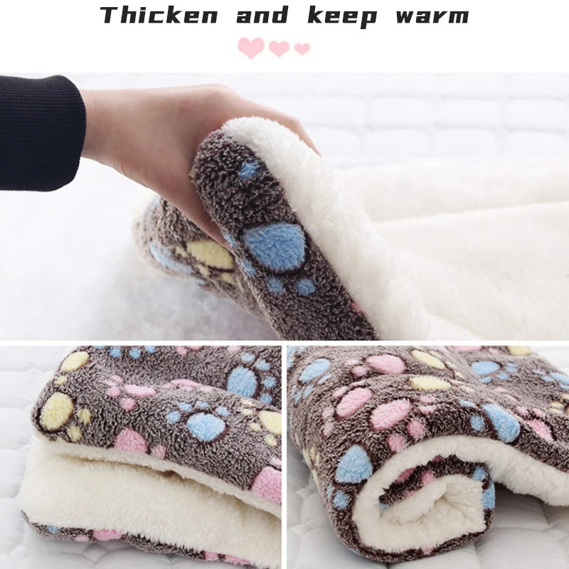 Thickened Pet Sleeping Mat Dog Bed Cat Bed Soft Fur Pet Blanket Mat Household Flannel Mattress Washable Warm Carpet Pet Supplies