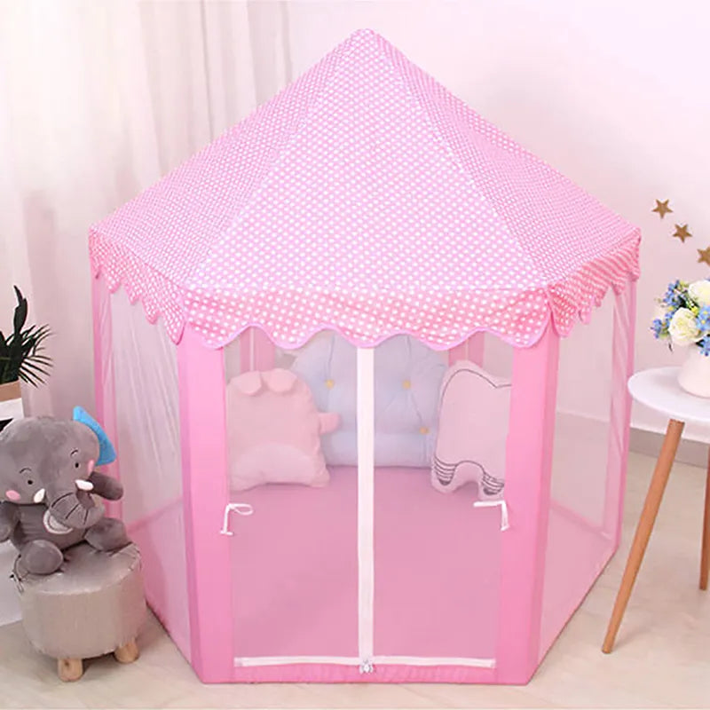 Baby toy Tent Portable Folding Prince Princess Tent Children Castle Play House Kid Gift Outdoor Beach Zipper tent Girls gifts