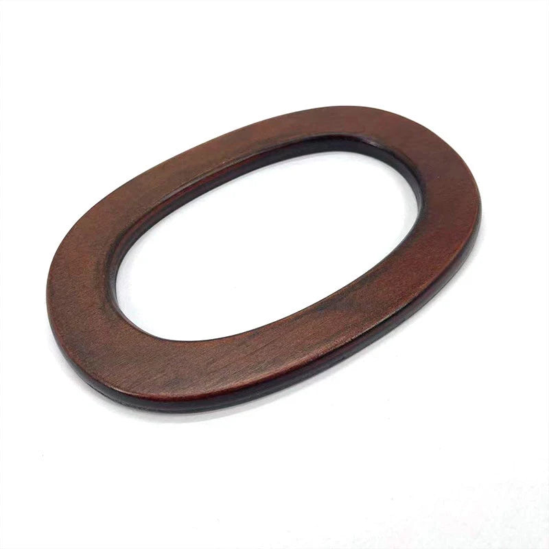 Square D-Shaped Wooden Bag Handle Ring Replacement Handbag Tote Handles Wood Purse Bag Straps Women'S Clutch Bags Accessories