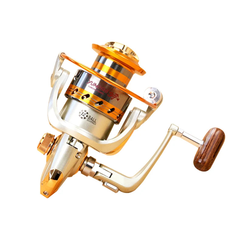 2023 New series Distant Wheel Metal Spinning Fishing Reel 5.5:1 12 Bearing Balls Fishing Wheel Rotate the spool Fishing coil