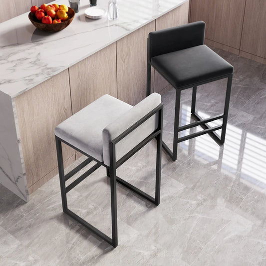 Accent Dining Bar Stool Office Nordic Counter Modern kitchen Metal Luxury Bar Stool High Tabouret De Bar Salon FurnitureLJYXP