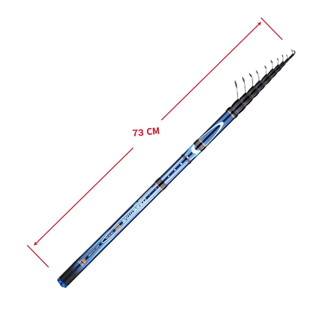 BUDEFO COMPETITIVE Telescopic Fishing Rod 4/4.5/5/6M  Carbon Travel Travel Ultra Light Spinning Float Bolognese Trout Pole 10-30