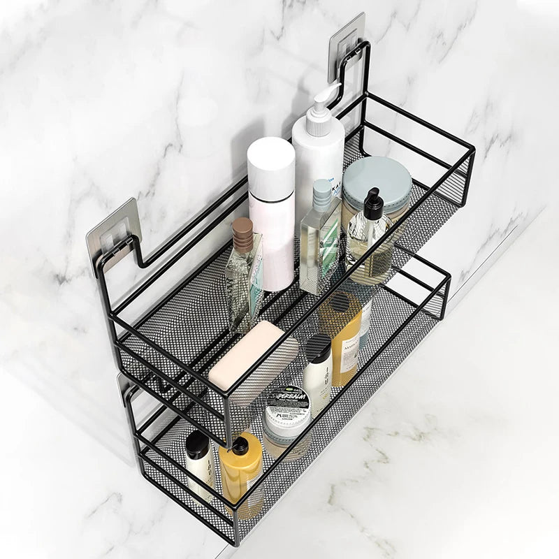 Bathroom Shelves No-drill Wall Mount Corner Shelf Shower Storage Rack Holder for WC Shampoo Organizer Bathroom Accessories