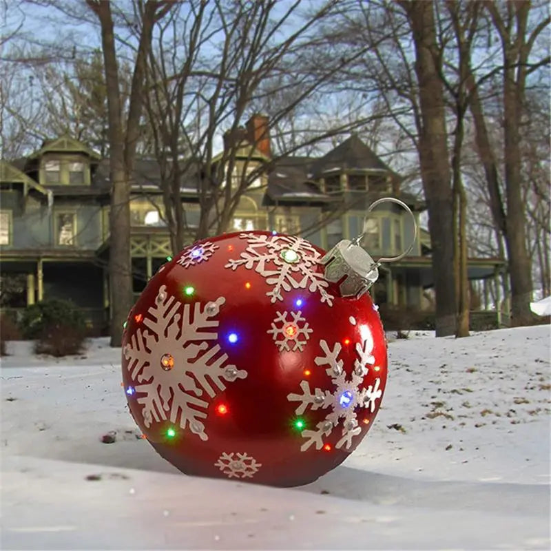 5/3/1pcs Christmas Decoration Outdoor Inflatable Decorated PVC 60cm Big Large Ball Xmas Tree Decor Ball Without Light Ornament