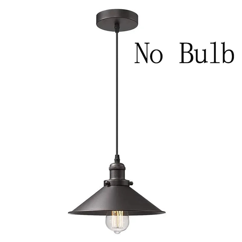 Restaurant Hanging Luminaire Cafe Retro E27 E26 Black Metal Loft Bar /Celing Light Industrial Vintage Pendant Light Fixture