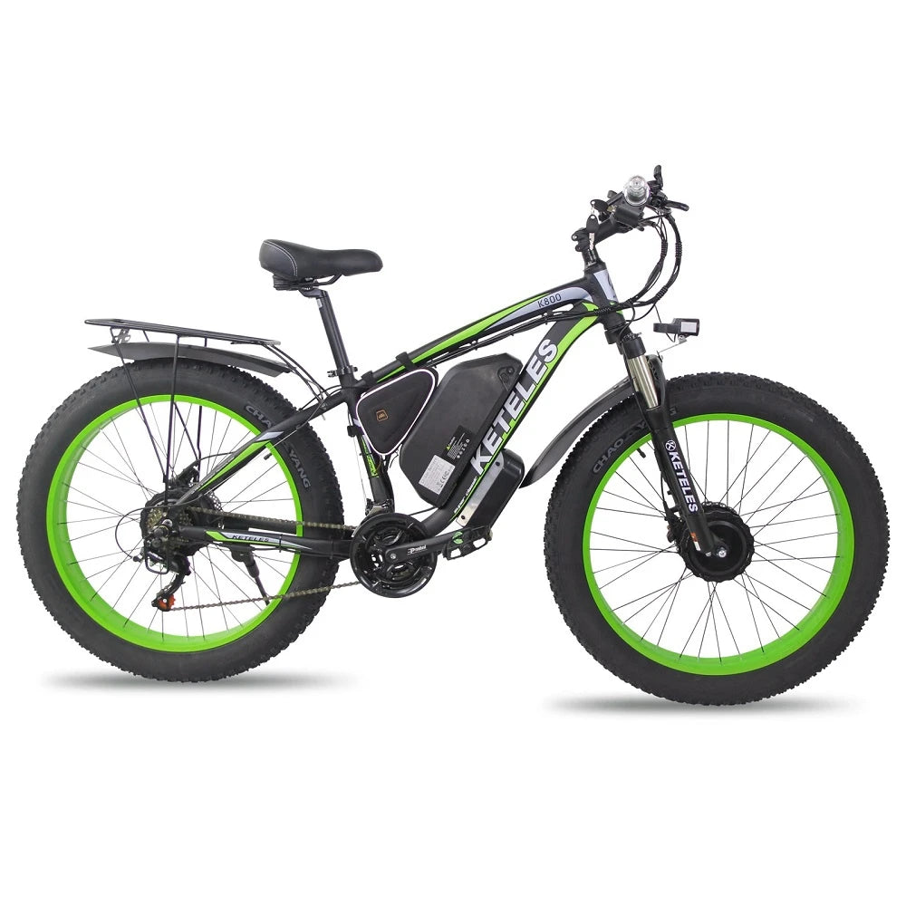 Fast Delivery EU Stock Fat Tire Two Motor 2000W E-Bike 2x1000W dual Motor 23AH Lithium Battery 26"x4.0" Electric Bike