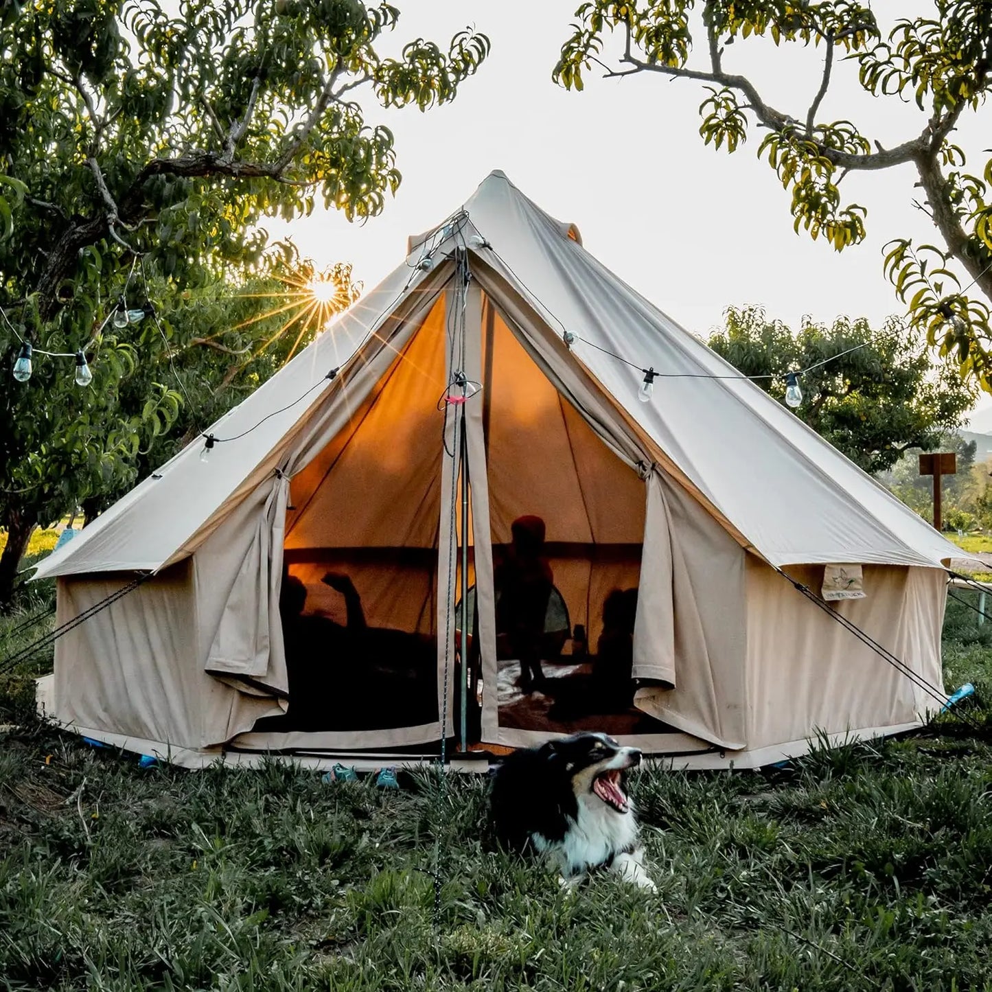 Regatta Canvas Bell Tent - w/StoveJack, Waterproof, 4 Season Luxury Camping and Glamping Tent Outdoor