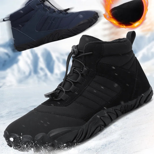 2023 Winter Booties Men Snow BareFoot Casual Shoes Outdoor Work Shoes Ladies Warm Fur Men Ankle Shoes Male Snow Boots Big Size