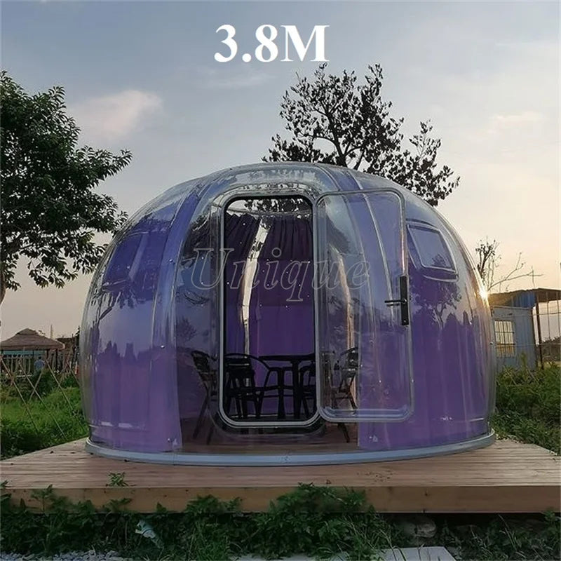 Transparent Dome House, Glamping PC Bubble Tent, Waterproof Hotel Resort