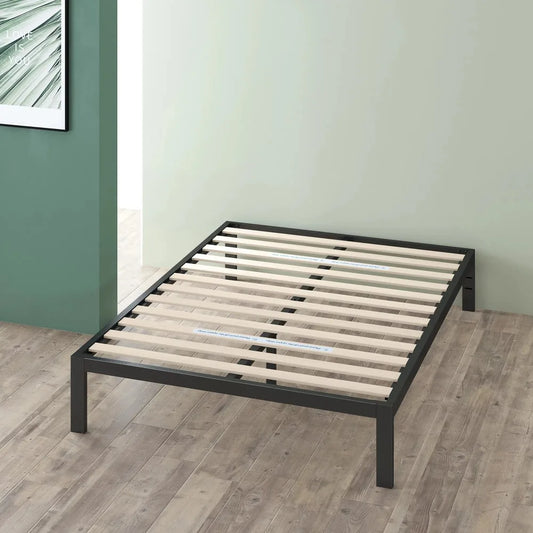 14" Mia Black Metal Platform Bed Frame, Full songkaum colchon  bed frame queen  twin bed frame  camas  bedframe  twin bed frame