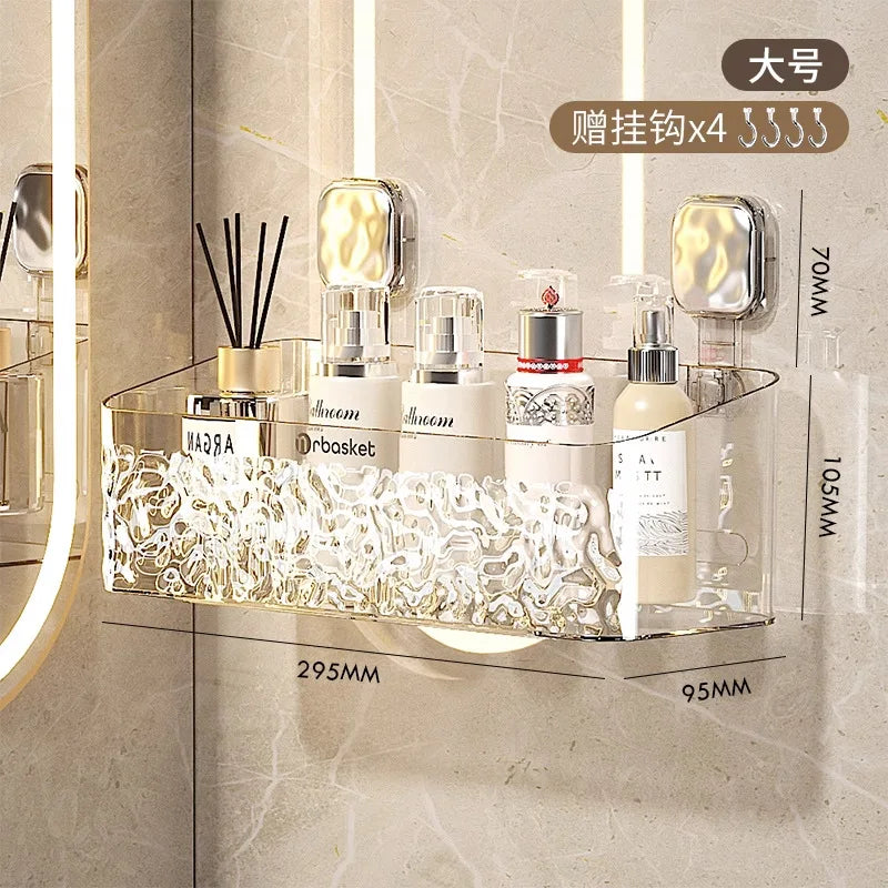 Light Luxury Shampoo Holder Bathroom Shelf Glacial Streak Shower Caddy Storage Rack  for Bathroom Storage Shelfs