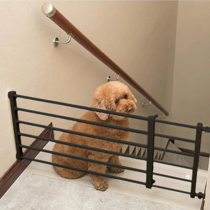 Pet Gates For Dogs Puppy No Drilling Stretchable Fence Small Medium Dogs Bedroom Barrier For Home Titanium Steel Freestanding