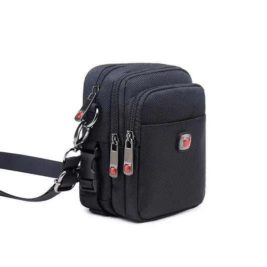 Men's Shoulder Bag Men's Oxford Cloth Wear Belt Mobile Phone Waist Bag Canvas Sports Leisure Men's Messenger Bag Cross Body Bag