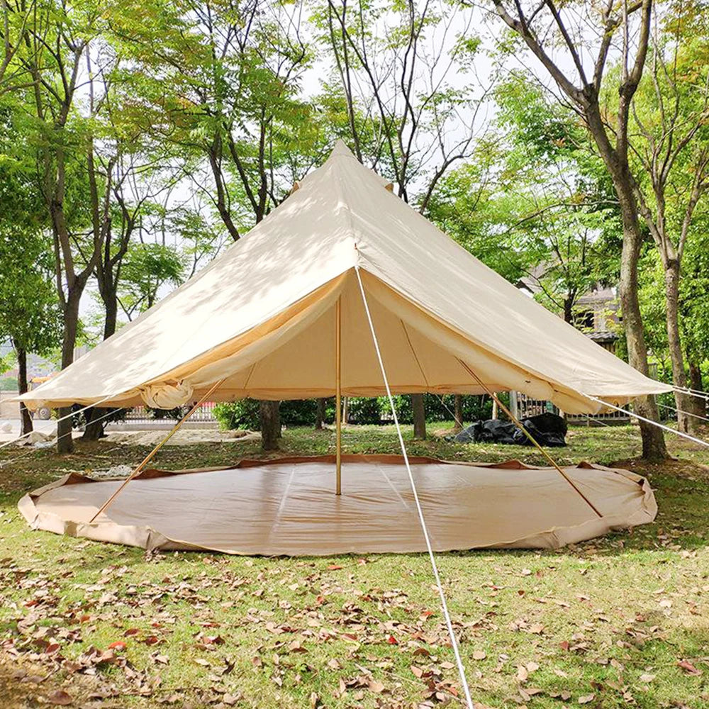 5m 900D oxford fabric Bell Tent 5-8 Person Camping Tent Outdoor Waterproof glamping Tent 4 Season with Furnace Hole on Side Wall