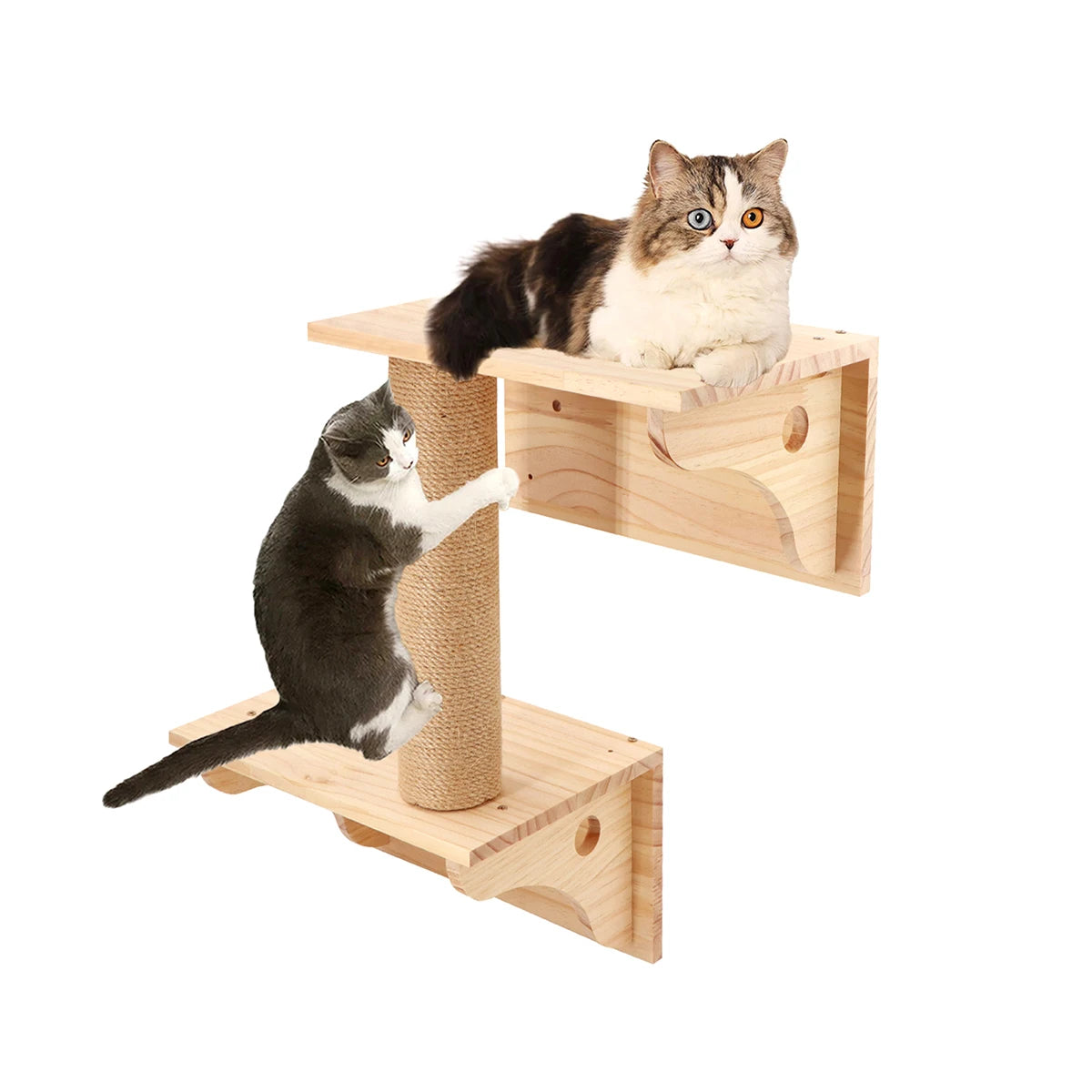 Cat Climbing Stair Furniture Wooden Shelves for Cats Perches Activity Cat Tree Scraper Stairs Scratching Post Cat Climbing Frame