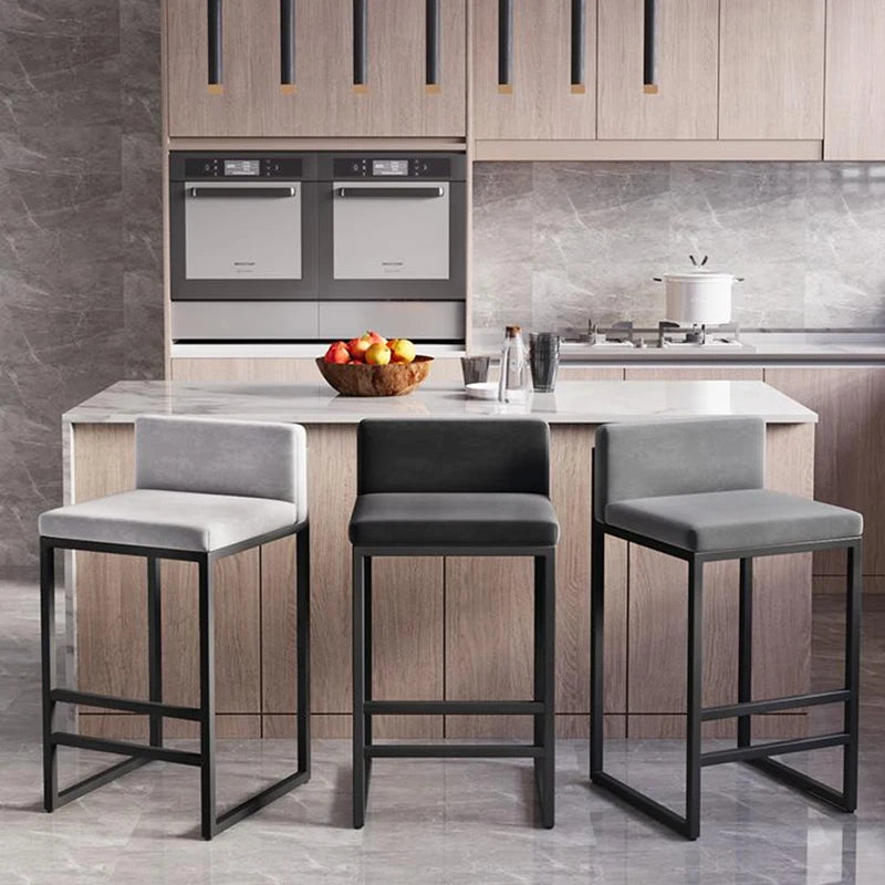 Accent Dining Bar Stool Office Nordic Counter Modern kitchen Metal Luxury Bar Stool High Tabouret De Bar Salon FurnitureLJYXP