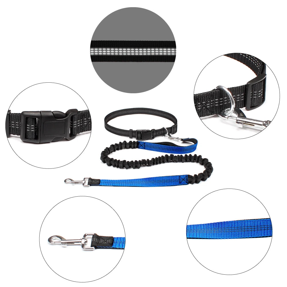 Hand Free Dog Leash for Pet Walking Running Jogging Adjustable  Dog leash Waist Belt Chest Strap Traction Rope Dog Accessories