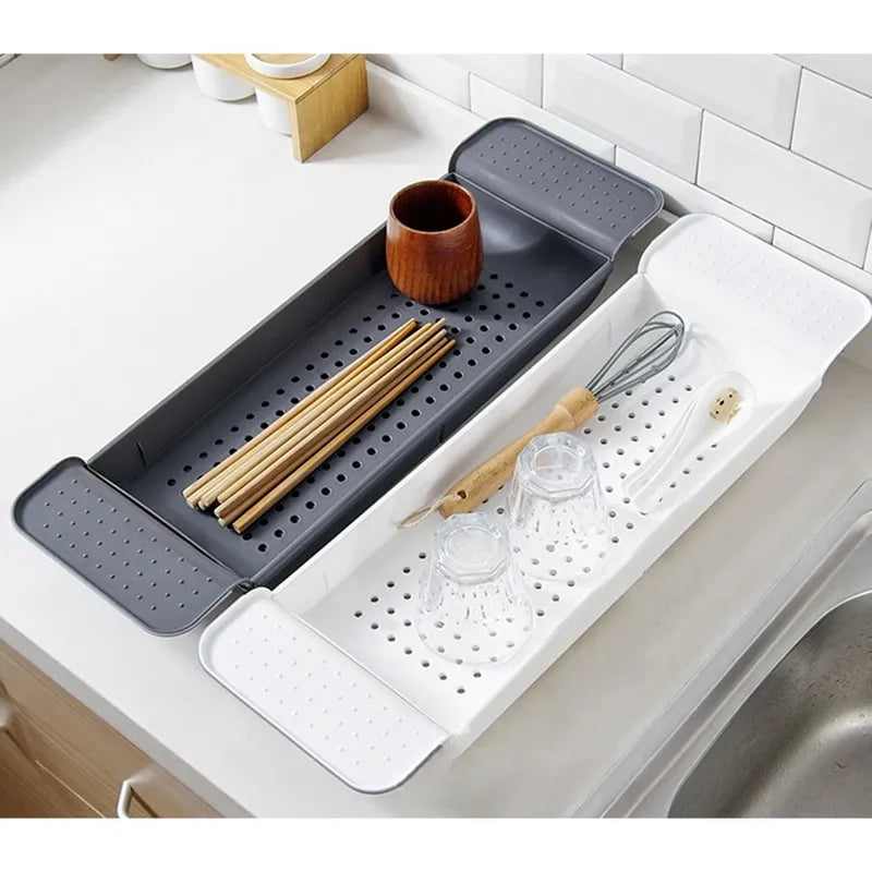 Bathtub Shelf Extendable Bathroom  Tray Shower Caddy Bamboo Bath Tub Rack Towel Book Holder Storage Organizer Accessories