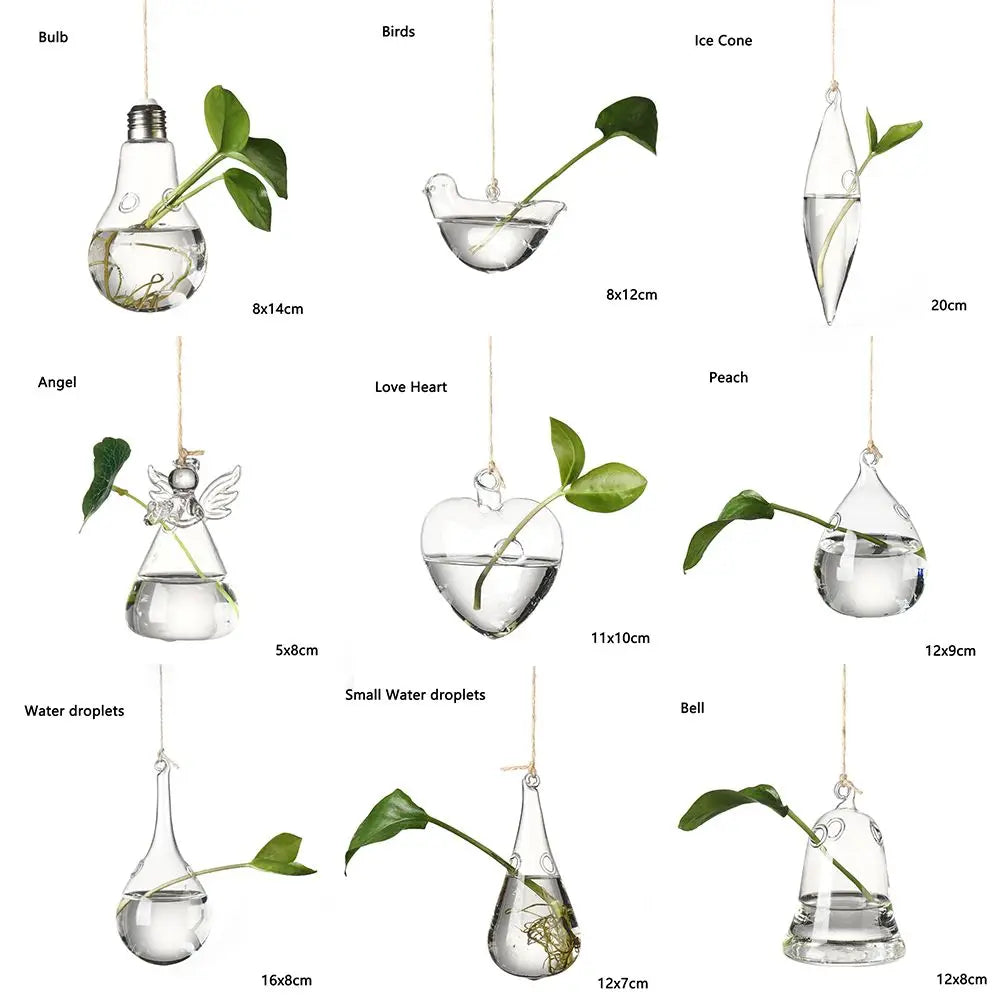 Creative Garden Hanging Glass Ball Vase Hydroponics Flower Plant Pot Terrarium Container Party Wedding Home Decoration