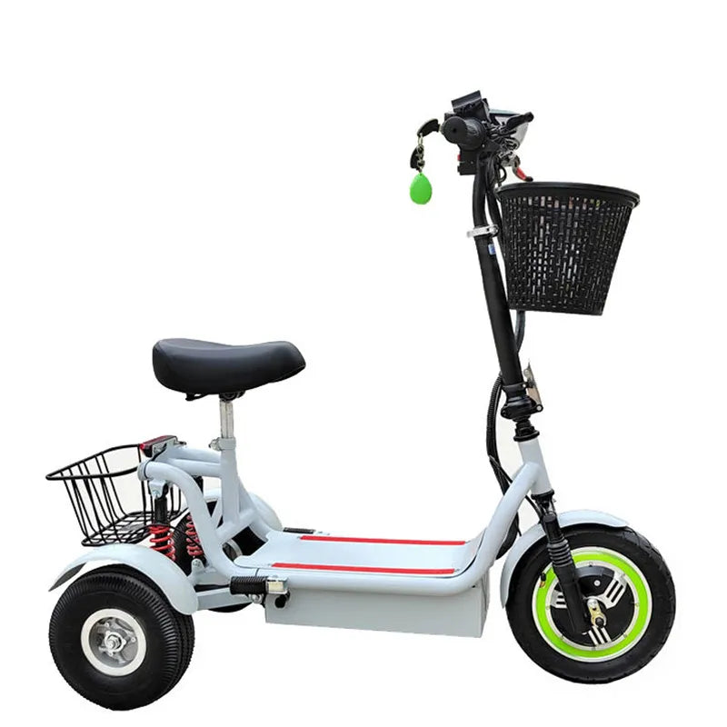 Electric Tricycle 12-Inch 48V 350W 40-50KM Adult Elderly Scooter Folding Mini Three-Wheel moto electrica e-bike electric scooter