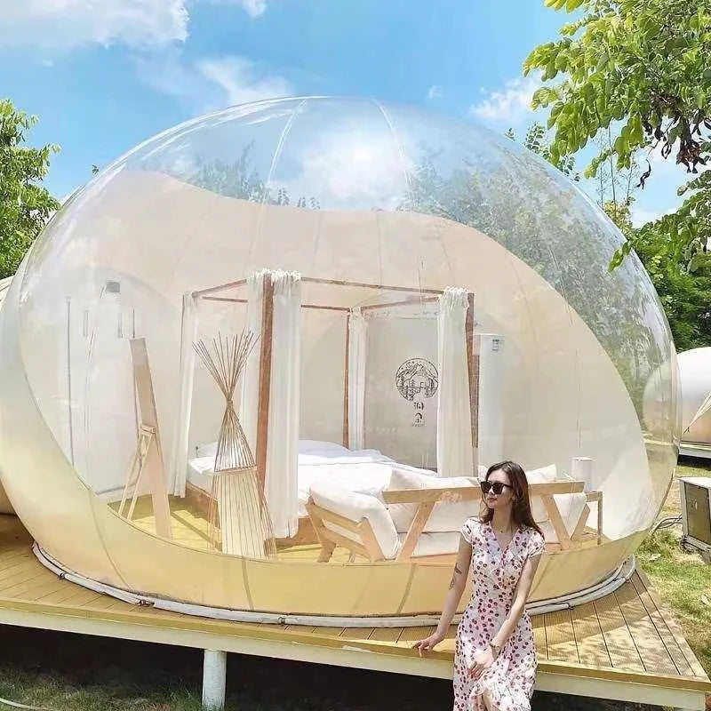 Outdoor Resort Hotel Air Bubble Transparent Star Room Balloon Party Ideas Commercial Transparent Dome Inflatable Bubble House