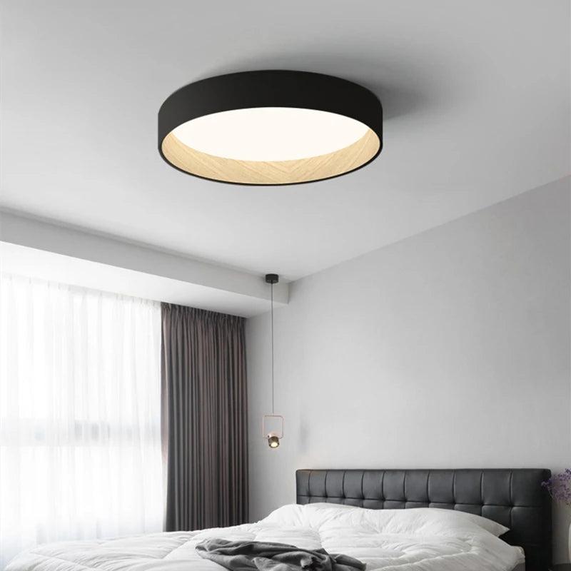 Nordic ceiling light Bedroom modern minimalist light fixture atmosphere home wood grain master bedroom kitchen celing light