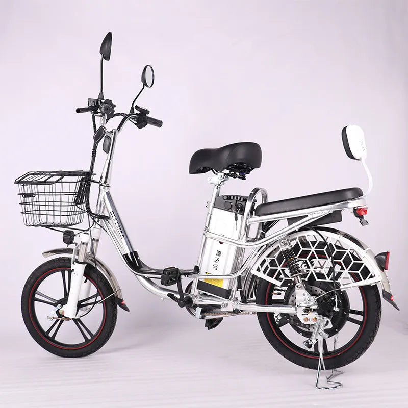 FEIVOS N2 Princess Electric bicycle 18"Aluminum electric bike with rear-view mirror E bike for adults With snow tires