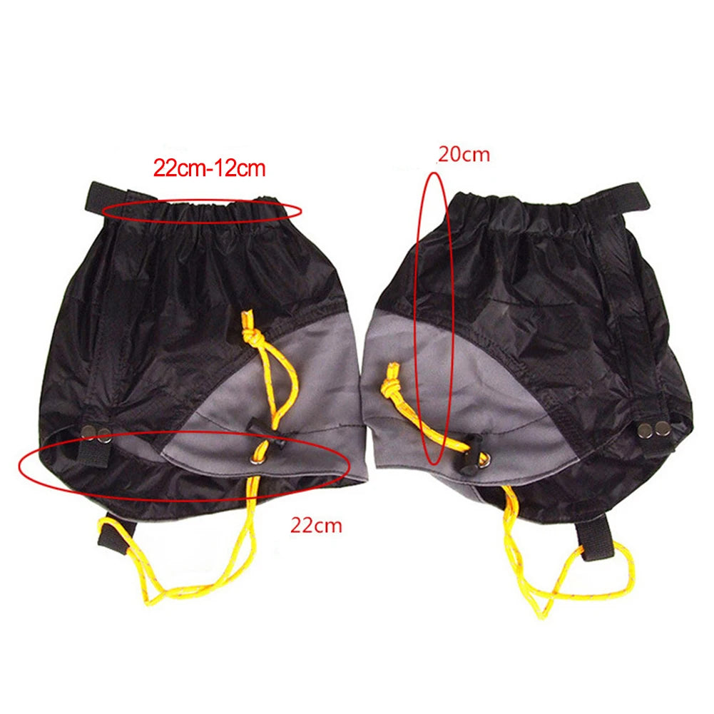 Durable Gaiters Waterproof 20D Silicon Coated Cloth 20x12x22cm Webbing Sole Buckle For Walking/camping /hiking