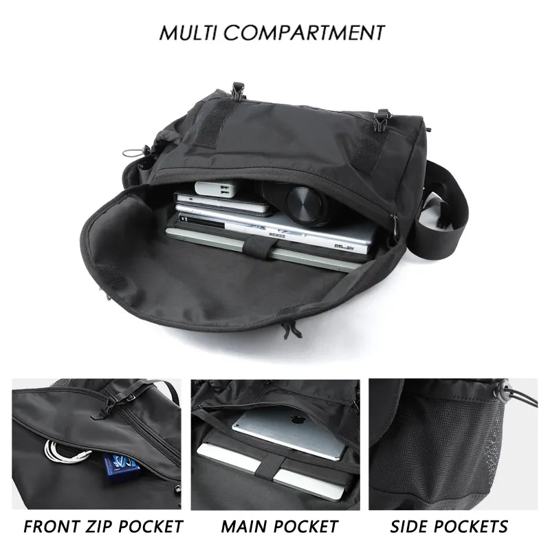 Japan Korean Style Men's Shoulder Crossbody Bag Waterproof Large Capacity Light weight Sport Casual Travel Messenger Sling Bag