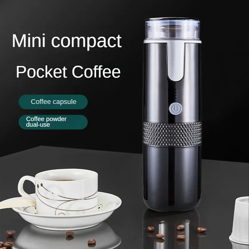 Electronic Coffee Maker Rechargeable Espresso Machine Portable Car Coffee Make Ground Coffee & Espresso Travel Camping