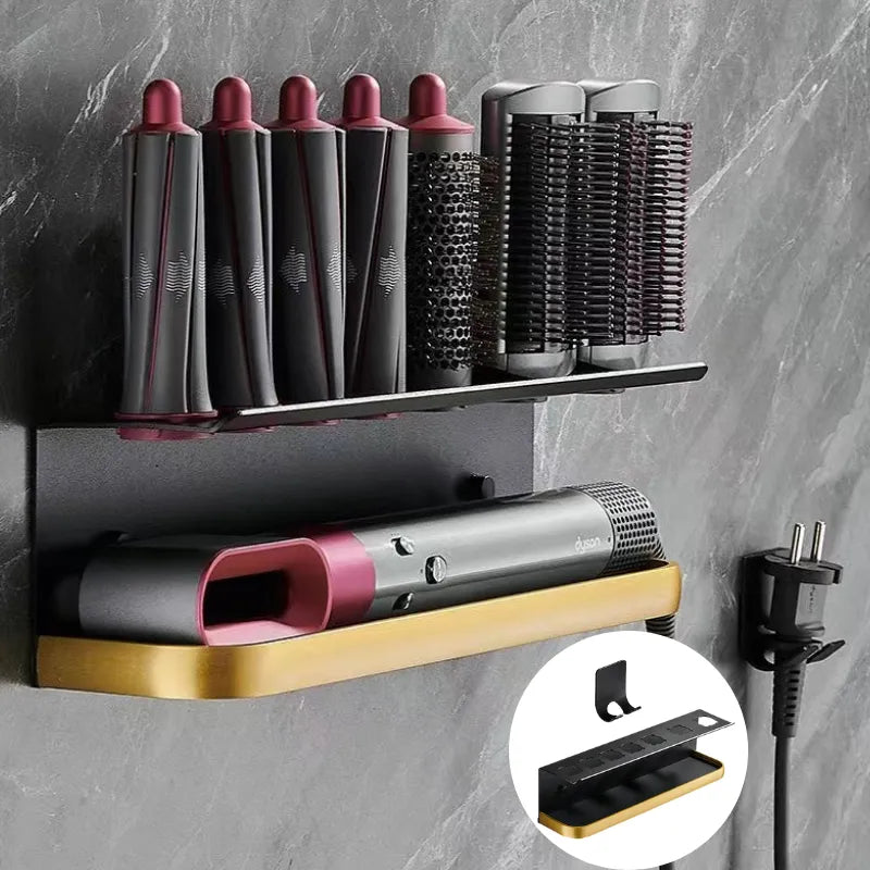 Wall-mounted Dyson Dryer Hair Curler Storage Rack Suitable for Dyson Airwrap Necessary Bathroom Shelf Hair Care Tool Storage