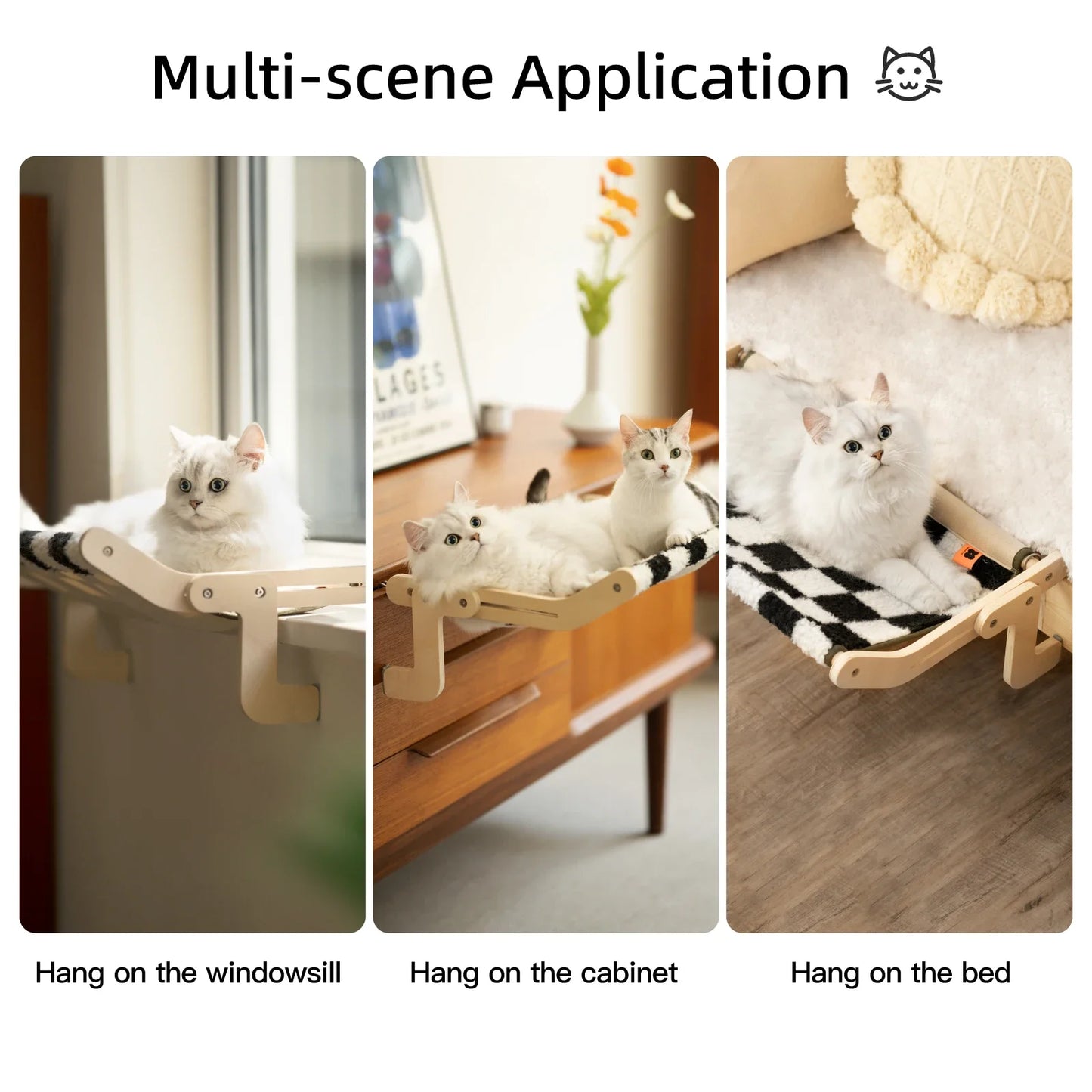 Cat House Window Perch Winter Mat Easy Washable Fabric Hammock Hanging Bed for Pet Seat Nest Bearing Cushion Shelf Sleep Seat