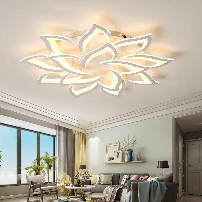 IRALAN lustre led ceiling chandelier modern luxury lotus for living/dining room kitchen bedroom lamp art deco lighting fixtures