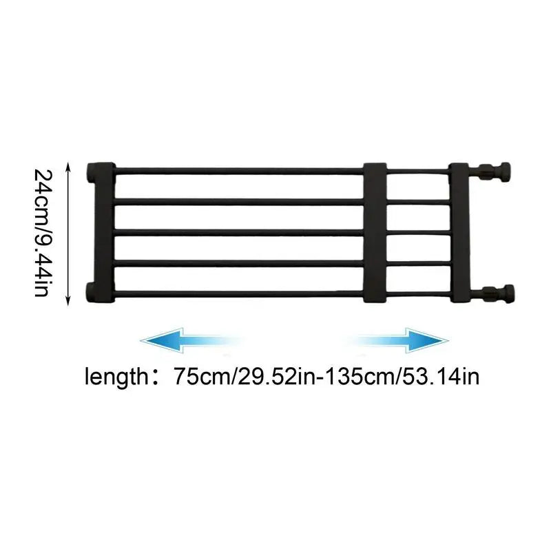 Pet Gates For Dogs Puppy No Drilling Stretchable Fence Small Medium Dogs Bedroom Barrier For Home Titanium Steel Freestanding