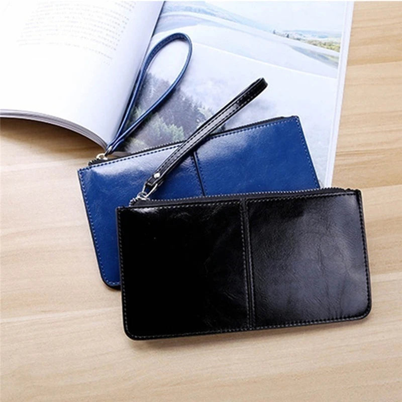 Women Wallet Portable Wrist Handle Phone Case Long Section Money Pocket Fashion Pouch Handbag Women'S Purse Card Holders