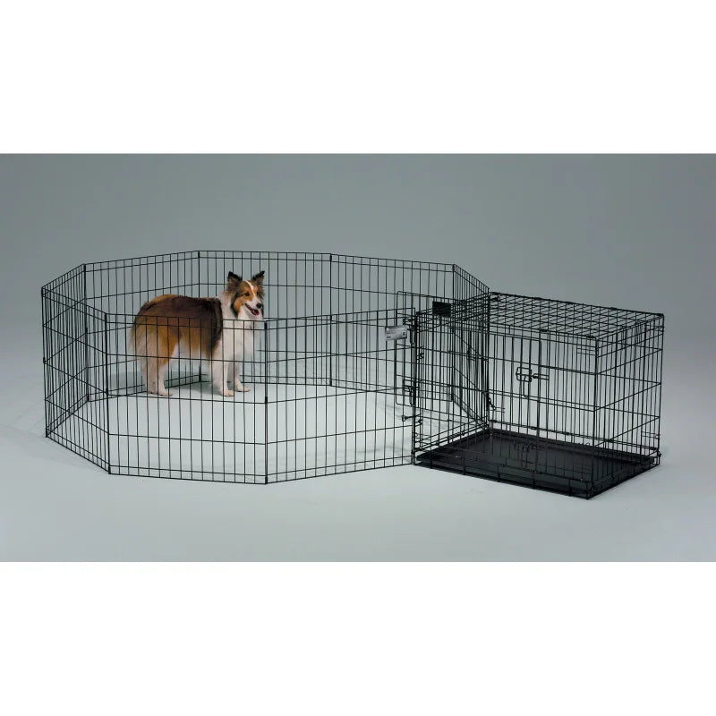 MidWest Homes For Pets Double Door Folding Metal Dog Crate Medium Toy XS XL Intermediate Large Dog Cage