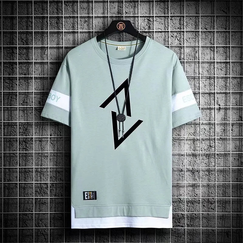 2022 New Men's T Shirts Japan Fashion Summer Streetwear Print T Shirt Casual Men Clothing Harajuku Short Sleeve Tops Tees Men