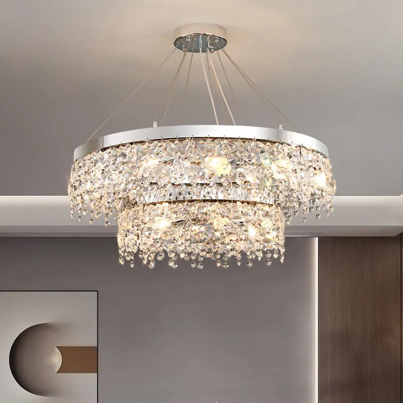 Postmodern Style Crystal Creative Lamparas Round New 2023 Pendant Hanging Celing Lamps Decoration Chambre Lights Living Room