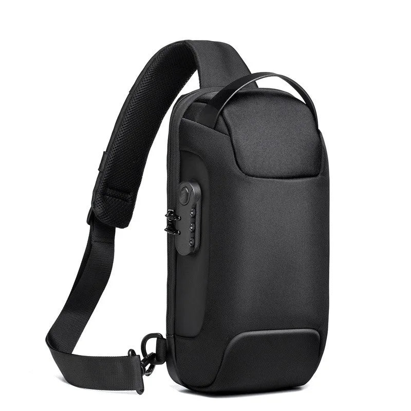 2023 Men's Chest Bag Waterproof Crossbody Bag Multifunction Anti-theft Travel Bags Shoulder Bag Male USB Charging Pouch for Man