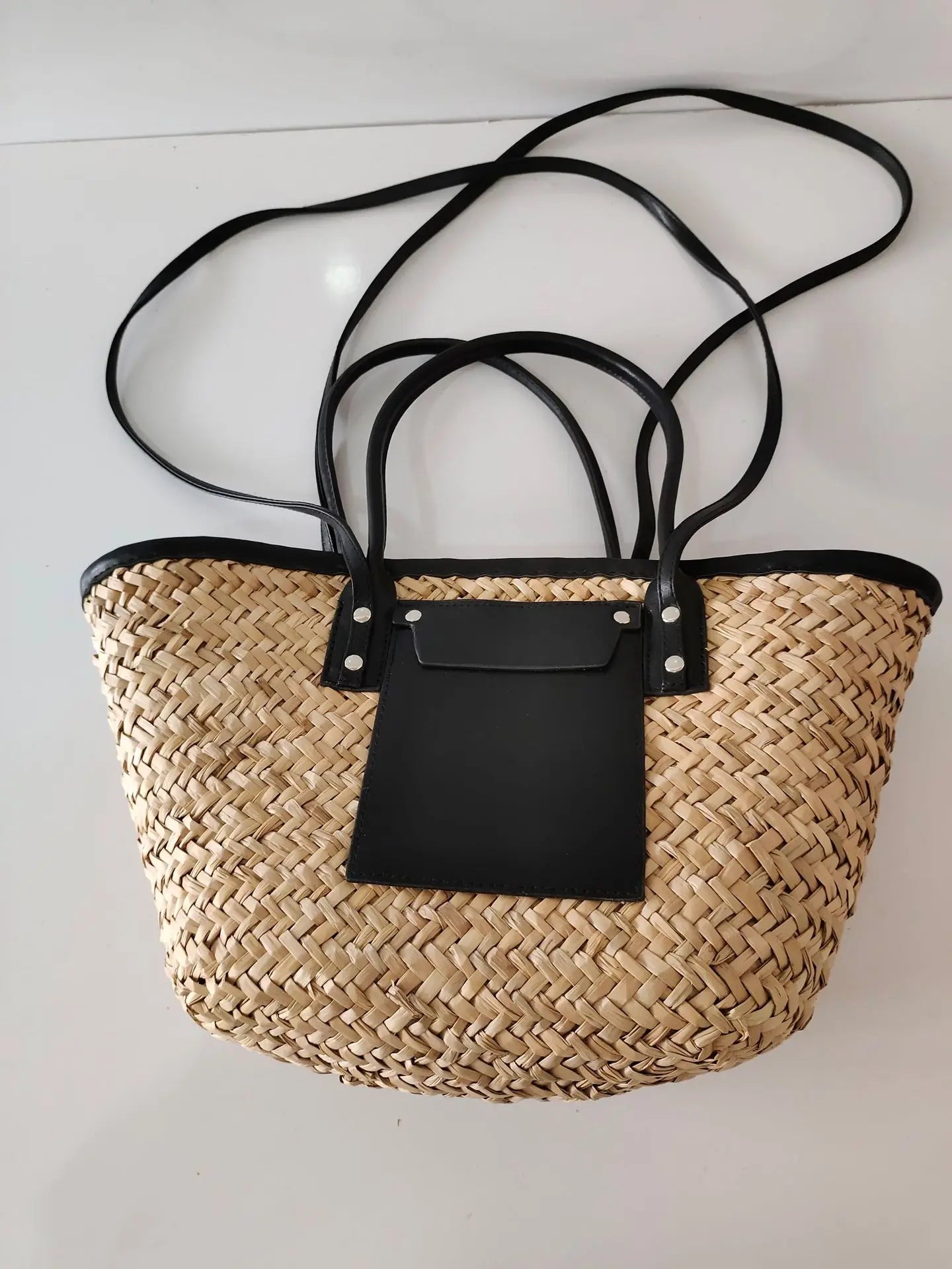 Summer Handmade Bags for Women Large Capacity Straw Bags Woven Basket Tote Top Handle Handbags Lady Beach Hand Bags Shoulder Bag