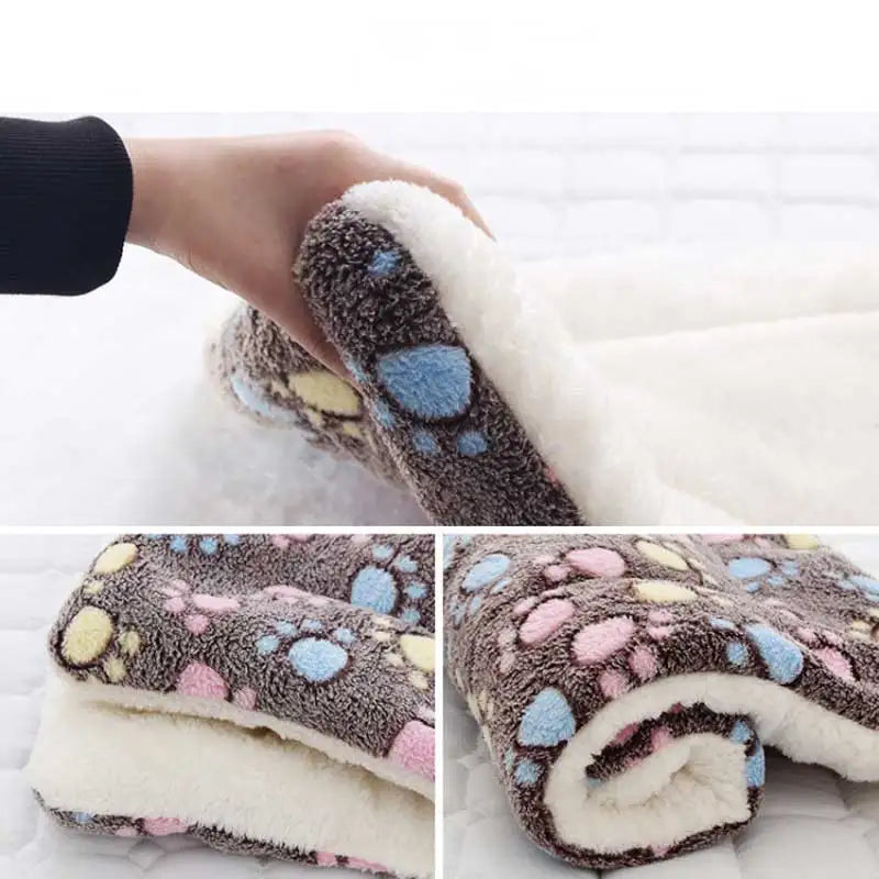 Soft Flannel Thickening Pet Soft Fleece Pad Pet Blanket Mattress Puppy Cat Sofa Mat Home Carpet Warm Sleep Set Dog Bed