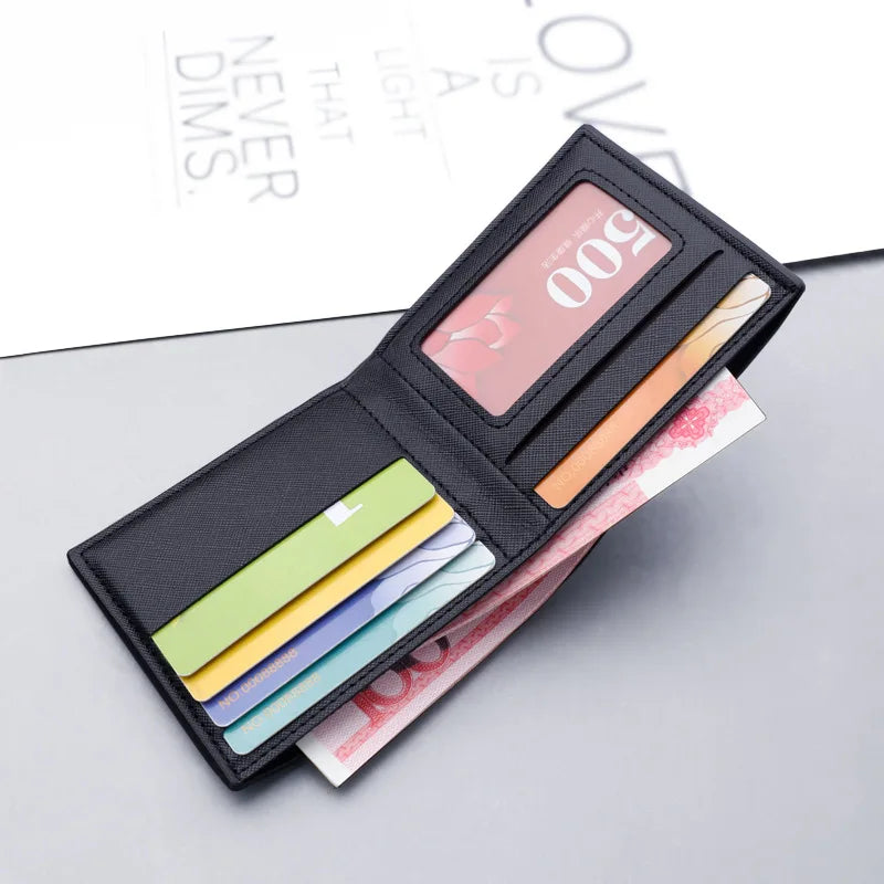 Men Wallet PU Leather Black/white Credit Card Holder Wallet Case Male Short Purse 2022 Money Bag for Men Coin Purse