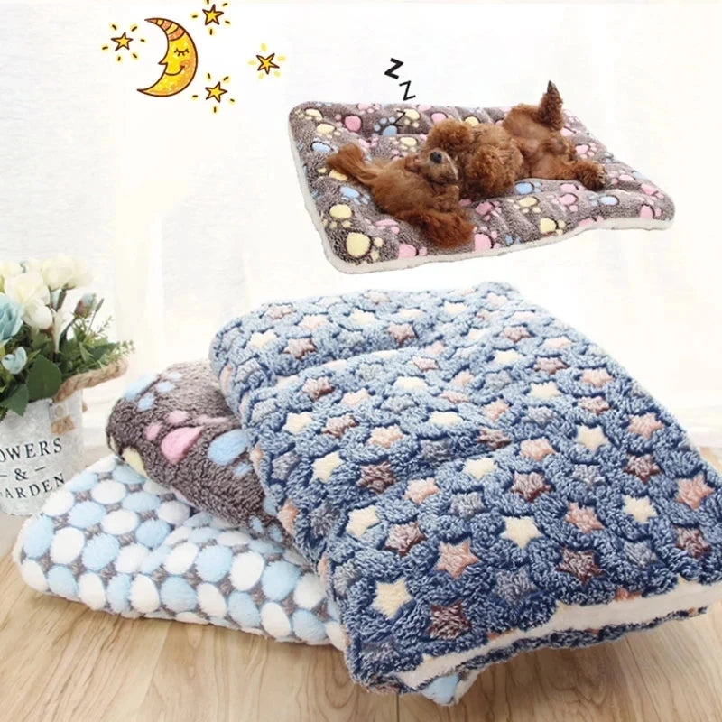 Thickened Pet Sleeping Mat Dog Bed Cat Bed Soft Fur Pet Blanket Mat Household Flannel Mattress Washable Warm Carpet Pet Supplies