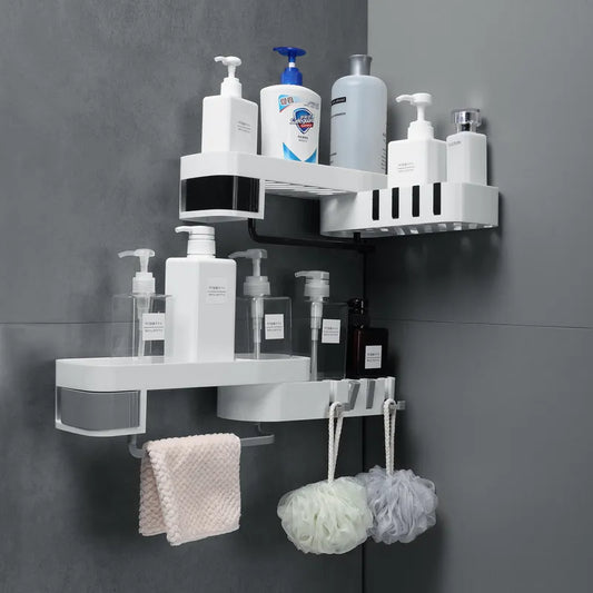 Corner Bathroom Storage Rack Shampoo and Cosmetic Storage Rack Room Shelves Shelf in the With Suction Cup Organizer Telescopic