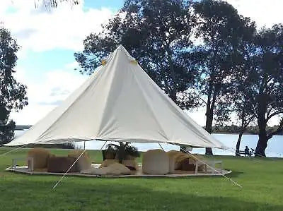 Tents Camping Outdoor 6m Luxury Glamping 4m Cotton Canvas Bell Tent Double Layers Garden Dorset 3 4 5 6metre Bell Tents