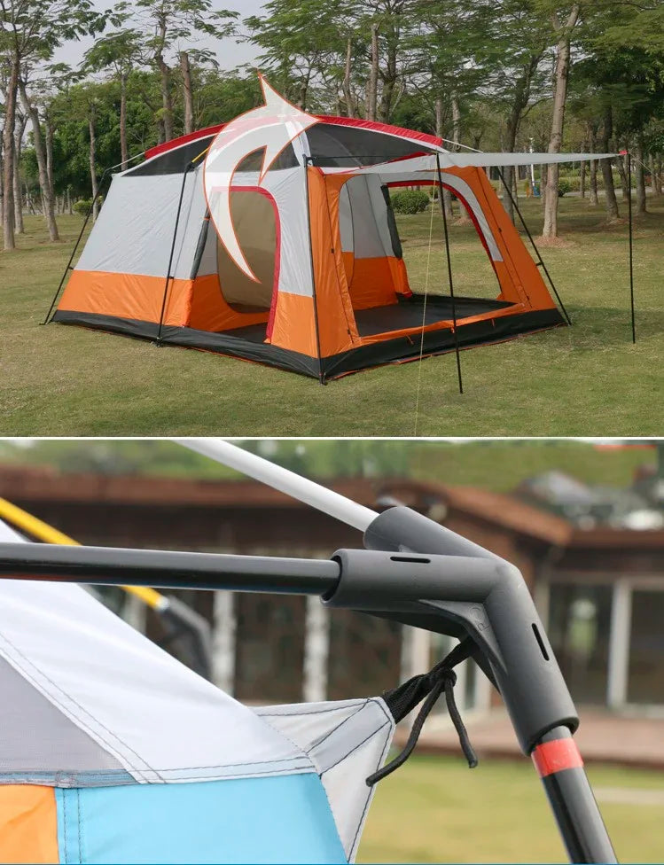 Ultralight Portable Pop Up Luxury Large Inflatable Canvas Waterproof Outdoor Roof Top 4-6 Person Family Camping Tent