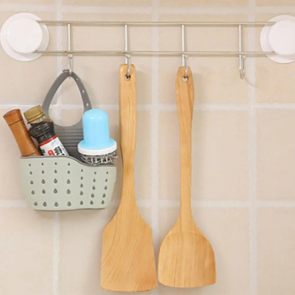 Sink Shelf Soap Sponge Holder Clip Dish Drainer Drying Rack Silicone Storage Basket Bag Bathroom Holder Kitchen Accessories Tool